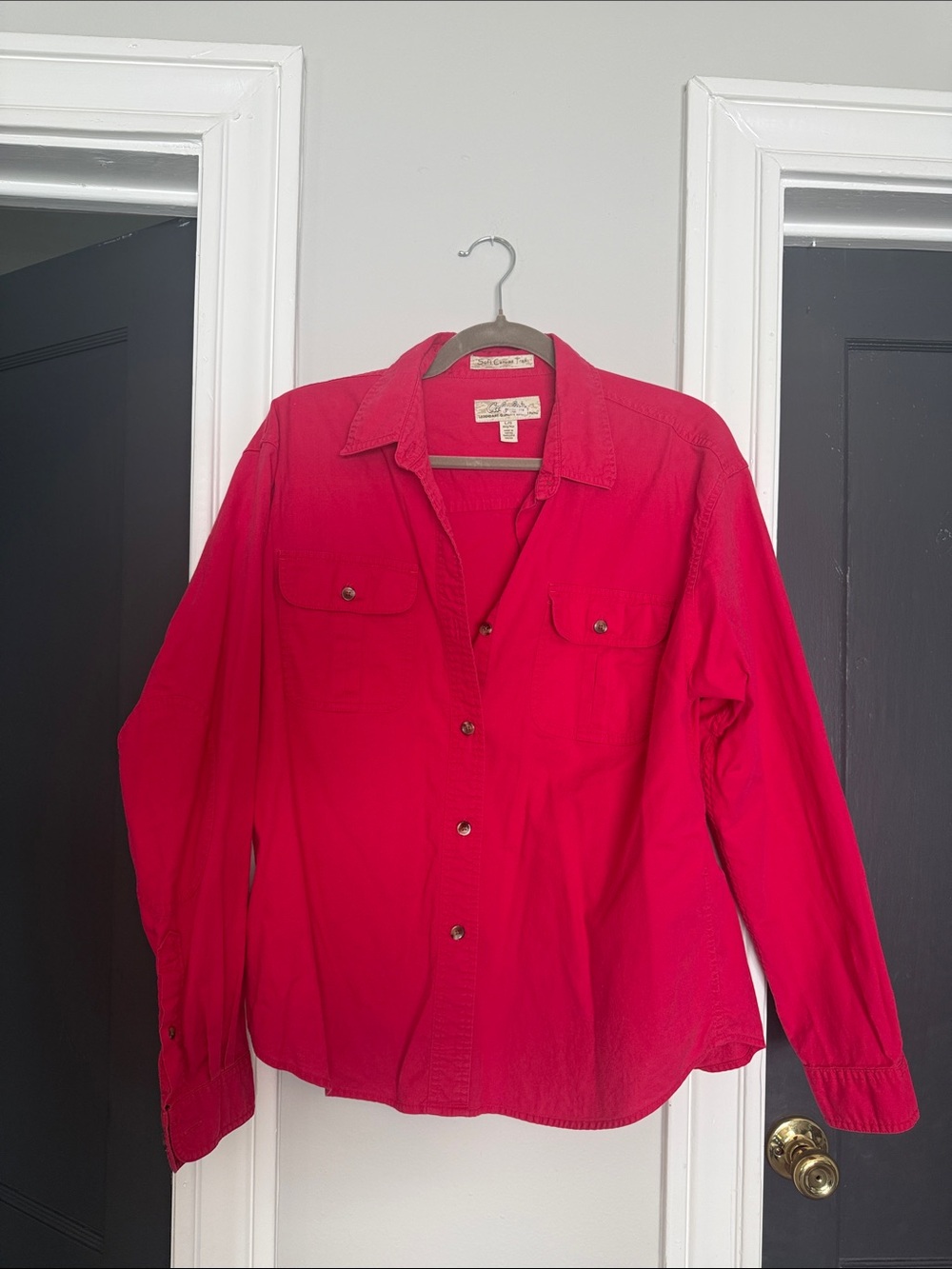 Cabela's Women's Bright Red Button-Front Long-Sleeve Shirt